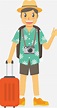 Tourists traveling by the sea PNG and Vector | Travel and tourism, Bag ...