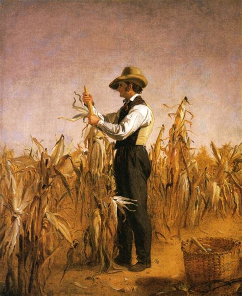 Long Island Farmer Husking Corn Painting William Sidney Mount Oil Paintings