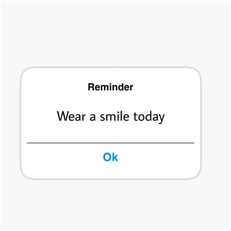 Reminder Wear A Smile Today Design Sticker For Sale By Raghadazem26