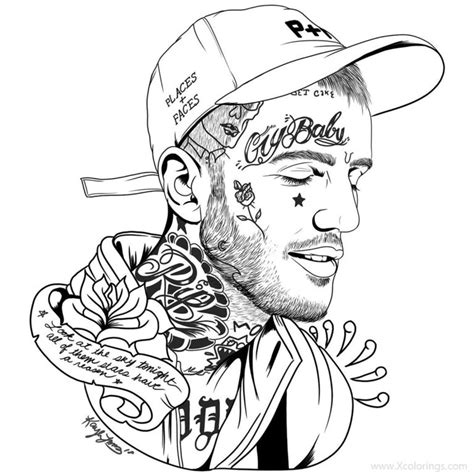 Cute Lil Peep Coloring Pages