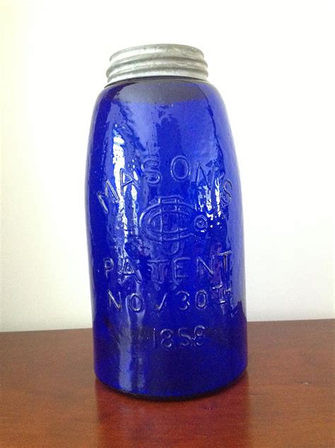 Cobalt Blue Mason Jar Vintage Mason Jars Blue Mason Jars Bottles And Jars Glass Jars Cobalt