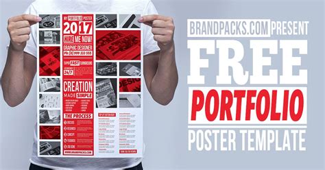 Free Portfolio Poster Template For Photoshop And Illustrator Brandpacks