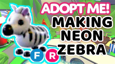 Neon Zebra In Adopt Me Neonzebra Adoptmeneon Youtube