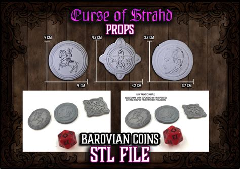 Curse Of Strahd Barovian Coins Ravenloft Currency Stl Files