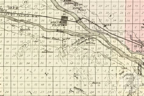 Vintage Lincoln County Ne Map 1885 Old Nebraska Map Etsy