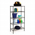 Seville Classics 30"W x 14"L x 60"H 5-Shelf Freestanding Shelves, Black ...