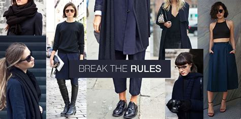 Style Rule Breakers How To Wear Navy And Black Together — Edits Styling