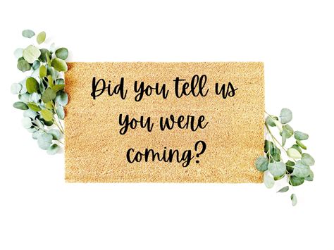 Did You Tell Us You Were Coming Doormat Funny Doormat Did | Etsy