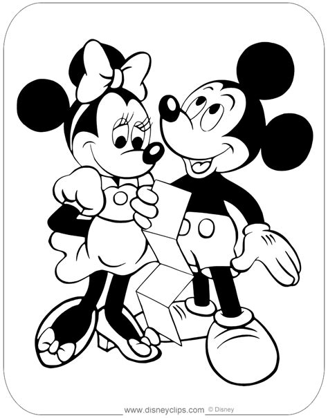 Baby mickey mouse christmas coloring pages. Mickey and Minnie Mouse Coloring Pages | Disneyclips.com