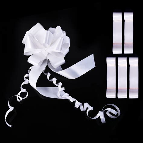 Buy Hicarer 6 Pack Pull Bows Large Wedding Bows White Car Bow Pew Bow
