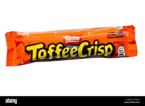 Nestle Toffee Crisp Chocolate Bar Cut Out Or Isolated On A White