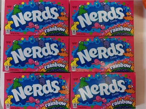 Nerds Candy Rainbow 5 Ounce Movie Theater Candy Box 5 Ounce Lot Of 6