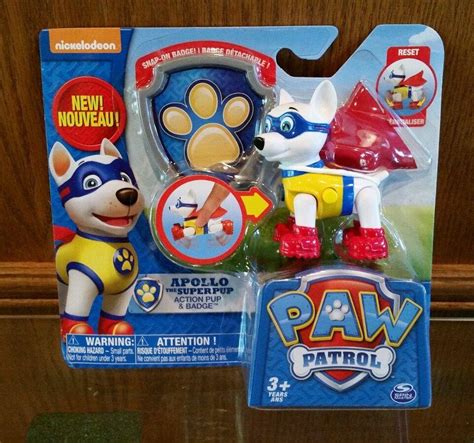 New Paw Patrol Apollo The Super Pup Action Pack Pup And Badge Fast Ship