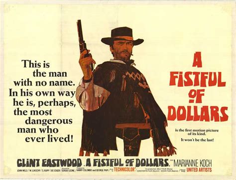 A mysterious stranger (played by eastwood) drifts into a small mexican town only to find a virtual war A Fistful Of Dollars (1964) & Ride With The Devil (1999)