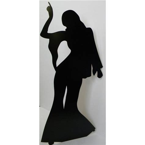 Disco Dancer Female Silhouette Cardboard Cutout 171cm X 78cm Party
