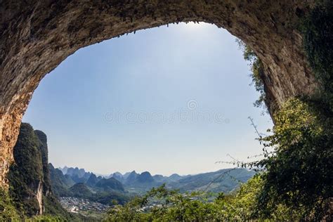 Yangshuo Moon Hill Cave China Stock Photo Image Of Landscape Travel