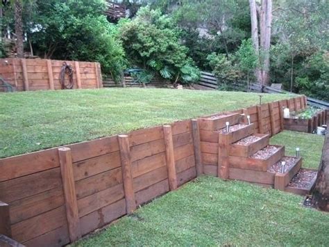 Wood Retaining Wall With Steps Retaining Walls By Freeman Via Simple
