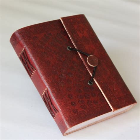 Classic Embossed Leather Journal Diary Handmade With Coptic Etsy