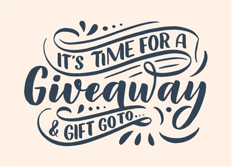 Premium Vector Giveaway Lettering Calligraphy Text