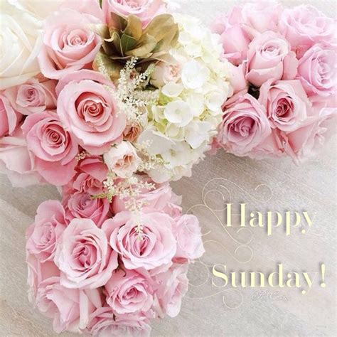 Happy Sunday Floral Beautiful Roses Floral Wreath