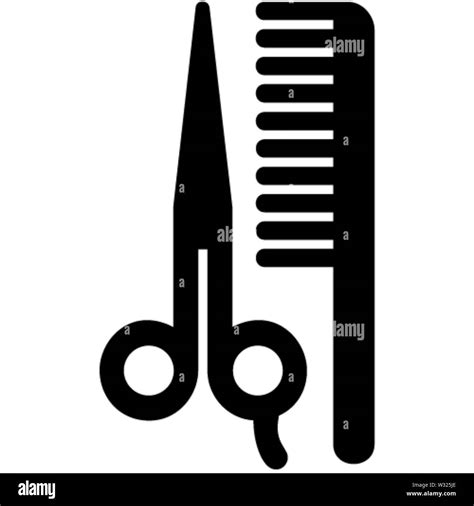 Scissors And Comb Icon Stock Photo Alamy