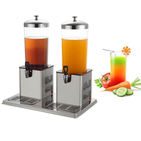 Commercial Electric Double Tanks Cold Refrigeration Fruit Juice Water