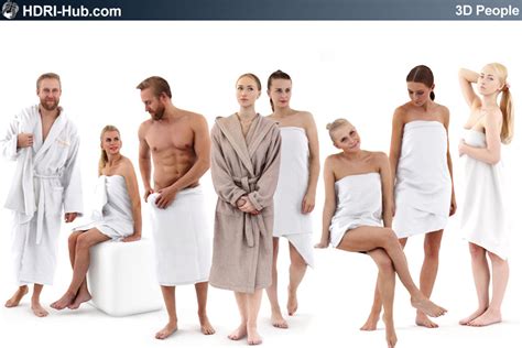 3d People For Spa And Bathroom Archviz