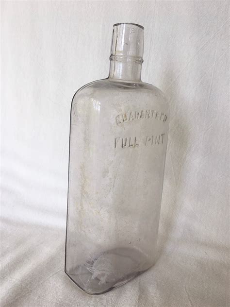 Guaranteed Full Pint Antique Liquor Bottle No 2 Collectible Etsy