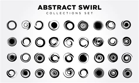 Abstract Circle Swirl Set 559076 Vector Art At Vecteezy