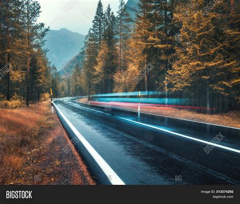 Blurred Car On Road Image And Photo Free Trial Bigstock