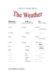 english teaching worksheets  weather