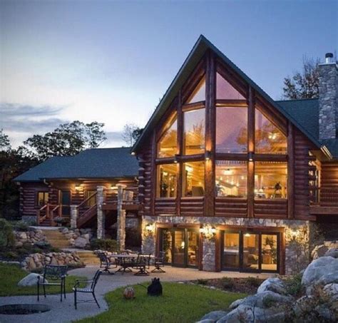 Windows House In The Woods My Dream Home Log Cabin Homes