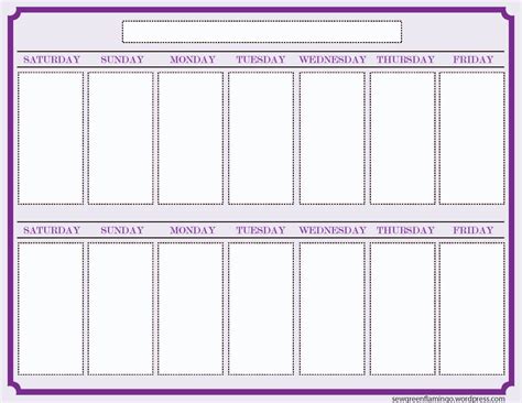 Printable weekly calendars and daily planners give us a bit more flexibility to add extensive detail to our day. free 2 week blank printable calendar calendar 2018 design ...