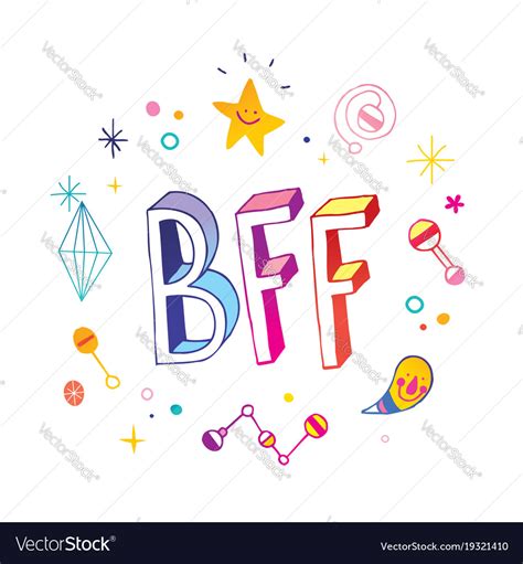 Check spelling or type a new query. Bff best friends forever Royalty Free Vector Image