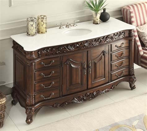 These will make sure about better value for more than just filling the space. 60 inch Single Sink Bathroom Vanity Classic Style Rich ...