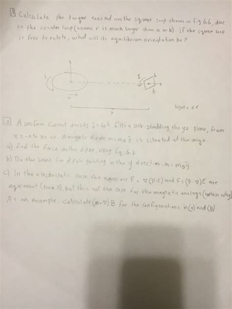 Solved Calculate The Torque Exerted On The Square Loop Shown