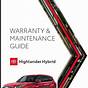 2018 Toyota Highlander Maintenance Schedule Pdf