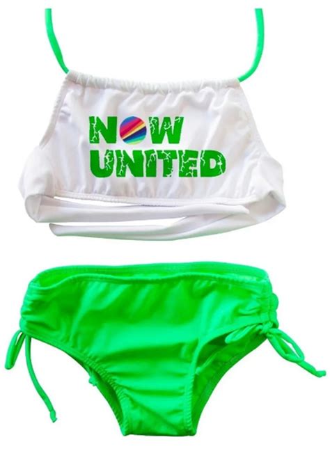 Biquini Infantil Now United Verde Moda Praia Neon No Elo7 Mt