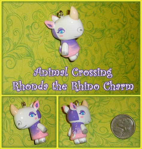 Animal Crossing Rhonda Rhino Charm Handmade By Yellercrakka On