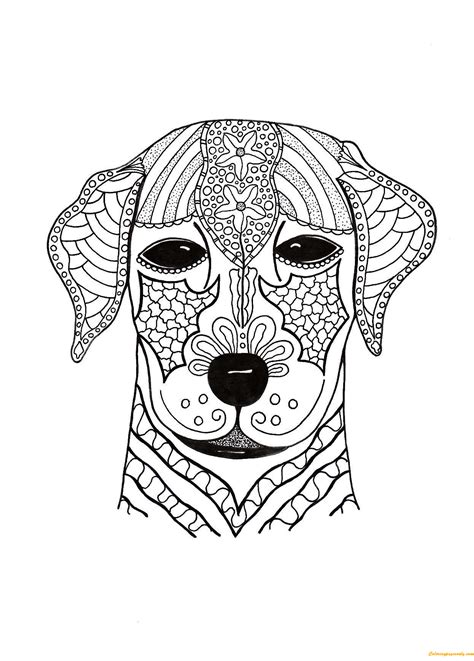 From the mouse to the elephant. Cute Dog Face Coloring Page - Free Coloring Pages Online