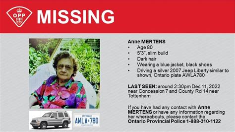 Update Missing Woman Has Been Found Anne Mertens 80 Last Seen Yesterday Afternoon Fm92