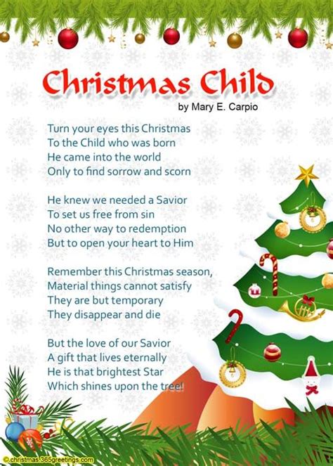 Christmas Poems For Kids Poem Celebrations And Activities