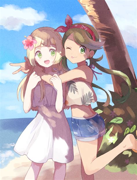 Lillie And Mallow Pokémon Sun And Moon Pokemon Sun Pokemon Alola Pokemon Pictures