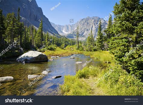 Rocky Mountain Landscape Near Dream Lake Stock Photo