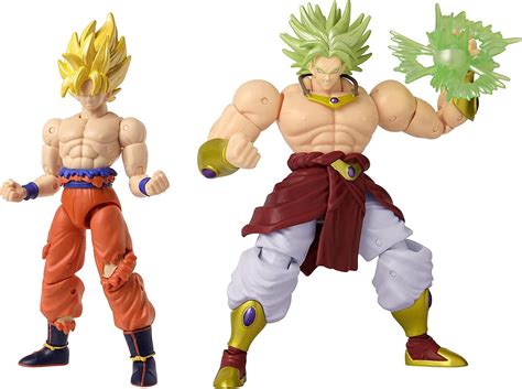 Dragon Ball Dragon Stars Series Super Saiyan Broly Super Saiyan Goku Action Figure Pack