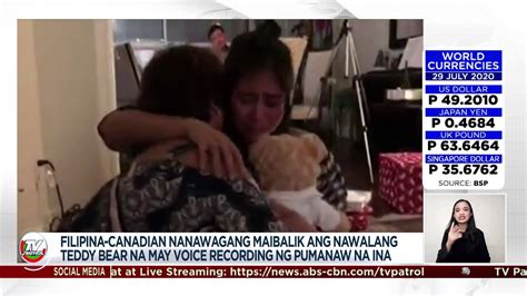 teddy bear na may voice message kumalat sa social media ang panawagan ng isang filipina