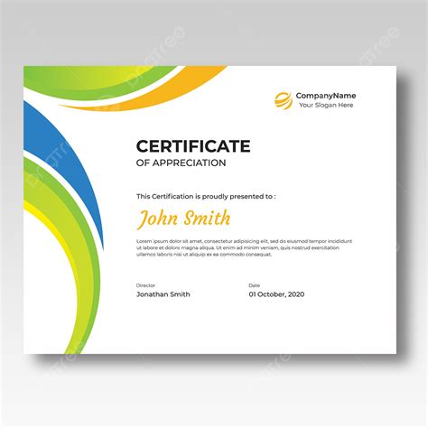 Colored Certificate Design Template Template Download On Pngtree