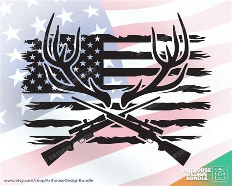 Usa Hunting Flag Svg 2 Hunting Svg Hunter Svg Usa Flag Svg Etsy Usa