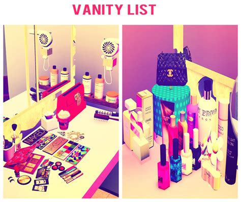 Simsinluxury Vanity Cc List Make Up Brushes Make Up Clutter Michael