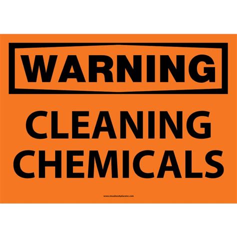 OSHA Warning Cleaning Chemicals Visual Workplace Inc